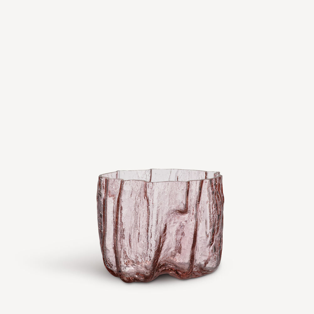 K&B Crackle vase rosa 17,5cm